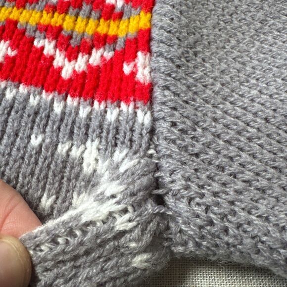 Vintage 60s / 70s Playtown Sweater Kids Size 18 Month Horse / Reindeer‎ Pattern - Picture 10 of 10